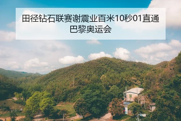 田径钻石联赛谢震业百米10秒01直通巴黎奥运会